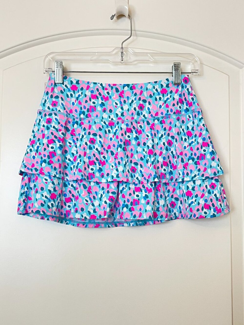 Lilly Pulitzer Luxletic Skort Adlai Skirt Shorts Multi Hottie Dottie XS
